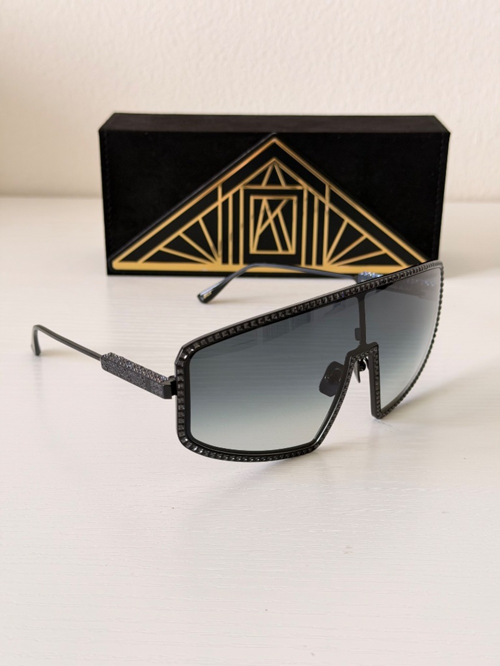 New Anna Karin Karlsson Sunglasses Black Shady Luv 2.0 Limited Edition Authentic - Picture 11 of 11